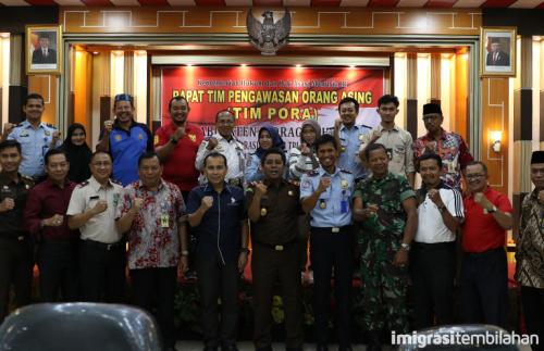Perkuat Pengawasan Orang Asing, Kantor Imigrasi Tembilahan Gelar Rapat Tim Pora Kab. Inhil